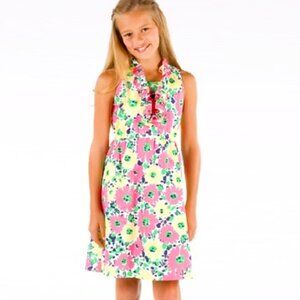 Lilly Pulitzer girls mini Adeline cinched dress in doodle bug daisy size 7 NWT